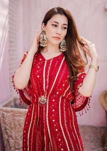 Mujeres Modest Kaftan bordado tres cuartos manga Boho elegante hasta el suelo lado Split Maxi - Product Image 3