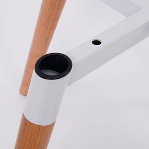 Modern Ergonomic Executive Office Chair with Oak <b>Legs</b> & PU Leather Seat - Product Image 2