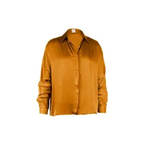 High Quality Plain Mustard Color Classic Shirt For Women From Indian Exporter Available At Affordable Price