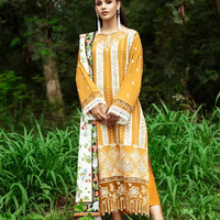 Robe Salwar Kameez en lin brodée à taille naturelle, design le plus récent et le plus vendu, pour femme, longueur genou, idéale pour l'hiver
