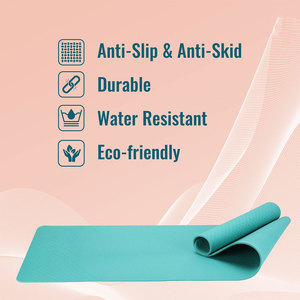 Fabricar esterilla de Yoga con logotipo personalizado para mujer, esterilla de Yoga plegable antideslizante duradera de doble Color para Fitness - Product Image 3