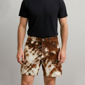 Genuine Hair-on Hide Nonwoven Canvas Casual <b>Shorts</b> for <b>Men</b> Stylish Modern Streetwear Handmade OEM Service <b>Quick</b> <b>Dry</b> - Product Image 3