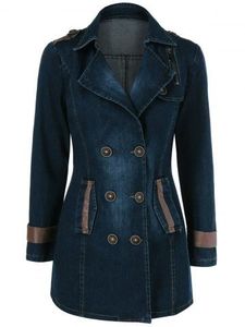 Chaqueta Vaquera para Mujer, Corte Regular, Estilo Chic, Lavado, Versátil, a la Moda, Estilo Vintage, para Otoño e Invierno - Product Image 5