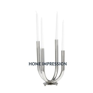 Black Powder Coated Metal Iron Round Shape Classic Handmade Table Top Lightening Home Decor Candle Holder and Stand in Low Price - Product Image 4