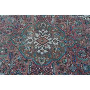 Turkish 4.5x9.2 ft Rug, Vintage Rug, <b>Brown</b> Southwestern Rug <b>Wool</b> - Product Image 5