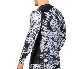 Camiseta de Compresión Transpirable de Manga Larga para Hombre, de Spandex/Poliéster, Capa Base para BJJ y Otros Deportes - Product Image 4