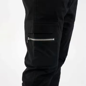 Pantalones cargo de hombre personalizados OEM, cómodos y elegantes para el trabajo, ropa informal, cintura media, Parte delantera plana, lavado de color, patrón recto con logotipo - Product Image 5