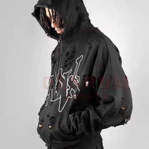 Produit en ligne de qualité supérieure nouvel article hommes sweat à capuche en détresse mode classique porter des vêtements confortables sweat à capuche en détresse - Product Image 1