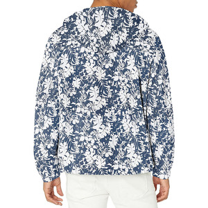 Veste coupe-vent en toile pour hommes avec col montant veste OEM à fermeture éclair vente en gros - Product Image 3