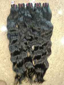 Extension de cheveux humains indiens Remy couleur de cheveux naturelle tissage - Product Image 2