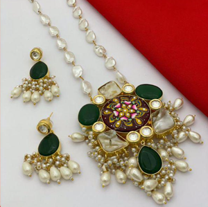 ชุดจี้บาร็อคโบราณ Mala สำหรับผู้หญิงและเด็กผู้หญิงเครื่องประดับชาติพันธุ์พร้อมเครื่องประดับแบบสัมผัสคลาสสิกของราชวงศ์สำหรับชุดลำลองและเทศกาล - Product Image 1