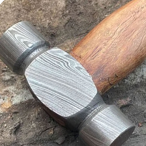 Damascus Steel Hammer for Blacksmiths Handcrafted <b>Tool</b> <b>Plain</b> Grip Heavy Duty Forged Head OEM Customizable Industrial 3-Year - Product Image 6
