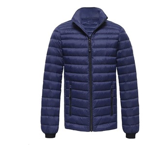 Doudounes d'hiver unisexe avec logo personnalisé vêtements de travail en coton/polyester rembourré matelassé col montant à capuche imperméable et respirant pour hommes - Product Image 4