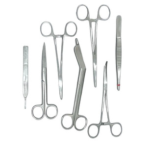 Venta al por mayor de alta calidad conjunto de 8 piezas básicas de cirugía menor con bandeja de riñón de acero inoxidable Certificado CE instrumentos quirúrgicos - Product Image 6
