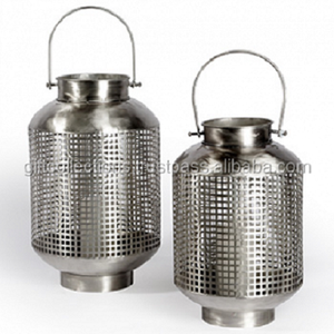 Export Quality 2pcs Metal Lantern <b>Set</b> Metal <b>Candle</b> Lantern for Wedding Decoration at Wholesale Price for Worldwide Export - Product Image 3