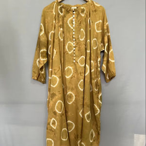 Vintage Floral Maxi Robes Longue Confortable Flatteur Style Décontracté Imprimé Col En V Longue Robe D'été En Coton pour les Femmes - Product Image 1