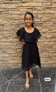 Heavy <b>Bubble</b> Georgette with Inner Presenting Designer Georgette Kids Wear Kurtis for Regular Wear From India - Product Image 6