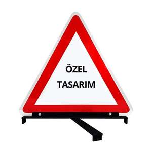 Panneau de signalisation routière triangulaire réfléchissant personnalisé (PVC) - Product Image 1