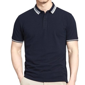 Polo décontracté à manches courtes pour hommes avec logo personnalisé pour polo nouveau style en tricot de haute qualité de couleur unie orienté vers l'exportation - Product Image 1