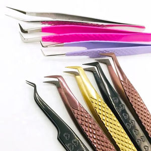 Pinzas de Extensión de Pestañas de Acero Inoxidable de Alta Precisión, Antimagnéticas, con Mango Cómodo, Punta Suave, Longitud de 10 mm, Diferentes Tamaños - Product Image 1