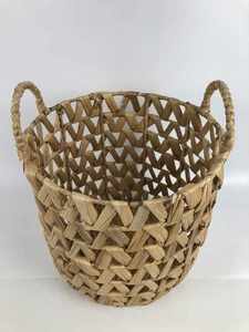 Cesta de almacenamiento de jacinto de agua personalizada de alta calidad Mango hecho a mano ecológico para el hogar para almacenamiento de alta estética - Product Image 5