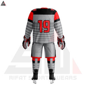 Haute qualité 100% Polyester coupe régulière ensembles d'uniformes de Hockey sur glace sans couture séchage rapide unisexe adulte dernière arrivée - Product Image 3