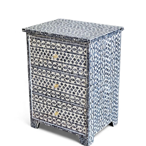 Armoire de rangement moderne en nacre faite à la main avec incrustations de coquillages sophistiquées, meubles pour salon - Product Image 2