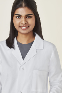 เสื้อโค้ทแล็ปทอปถักสีขาวสำหรับผู้ใหญ่ - Product Image 4