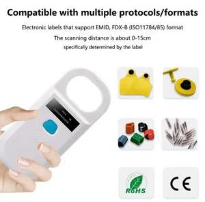 Meilleure vente en bon état chien chat Pet Scanner lecteur d'étiquette Rfid 134.2khz USB portable Bluetooth Rfid Pet Animal lecteur de puce - Product Image 4