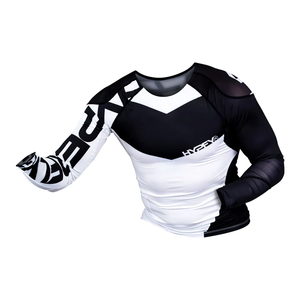 Oem Custom Logo Spandex/Polyester Fabric 180g UPF 50 Solid Color Long Sleeve MMA <b>Men</b> <b>Rash</b> <b>Guard</b> Latest Design - Product Image 6