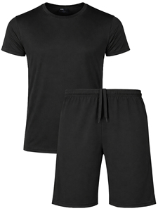 Ensemble de sport décontracté d'été pour homme en tissu tissé, 2 pièces, t-shirt et short à séchage rapide (S-2XL) - Product Image 4