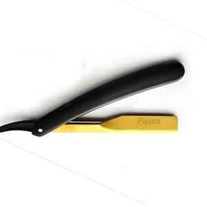 Navaja de Afeitar Recta de Metal Negro para Barbería, Afeitadora Manual de Doble Filo con Llavero, Kit de Afeitado para Hombres - Product Image 6