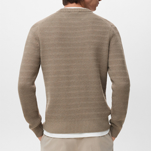 Pulls en tricot pour hommes tendance style automne 100% coton tricot gaufré Pull décontracté d'hiver hip hop Pulls chauds pour hommes - Product Image 4