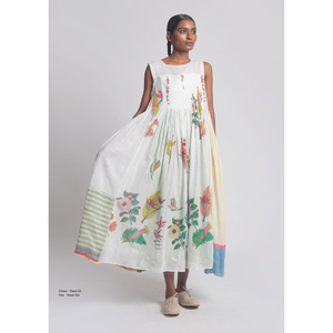 RASA 25 <b>Elastic</b> Waist Leisure Breathable Woven Fabric Floral Print Loose Fit Pant - Product Image 5