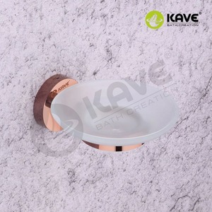 Ensemble de 5 accessoires de salle de bain en acier inoxydable poli de haute qualité, couleur or rose, durables, à montage mural, organisateur de salle de bain en gros - Product Image 2