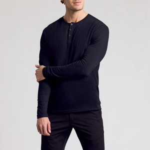 เสื้อยืดผู้ชายแบบเต็มตัวทำจากผ้าฝ้ายนุ่มและกระดุมสามเม็ดแบบคลาสสิก - Product Image 4