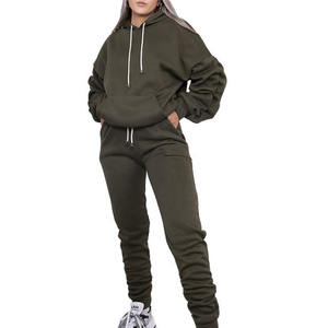 Conjunto de chándal informal de invierno de 2 piezas con capucha para hombre, Sudadera con capucha corta de manga larga, pantalones ajustados de corte regular, chándales - Product Image 1