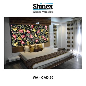 กระเบื้องโมเสคแก้วเงา 10 มม. หรูหรา เป็นมิตรกับสิ่งแวดล้อม และกันน้ำ สำหรับตกแต่งภายในที่โดดเด่น โรงแรม โรงเรียน บ้านพักตากอากาศ ให้ความเงางามระยิบระยับ - Product Image 2