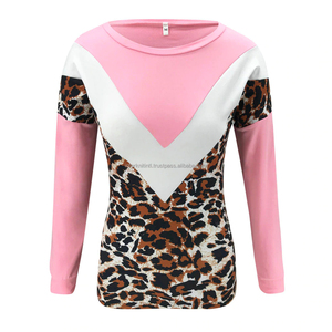 Conjunto Deportivo de Dos Piezas para Mujer, Otoño, Felpa, Sudadera con Cuello Redondo y Parches de Leopardo, Pantalones Largos, Ropa Deportiva a la Moda, OEM - Product Image 2