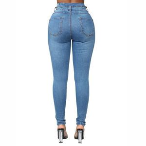 Women Hot Sale Top Quality Breathable Denim Pants Dyed Skinny Leg <b>Jeans</b> Trouser Classic Skin Pants Made in Pakistan - Product Image 2