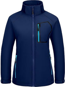 Veste Softshell imperméable d'extérieur personnalisée de qualité supérieure pour femmes manteau à capuche d'hiver léger et respirant avec chapeau détachable - Product Image 2