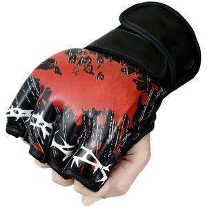 ถุงมือครึ่งนิ้วสำหรับมืออาชีพถุงมือหนังสำหรับชกมวยศิลปะการต่อสู้ - Product Image 1
