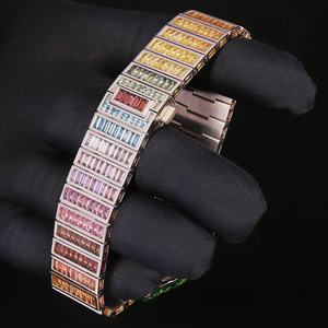 นาฬิกาสแตนเลสสตีลสุดหรูสำหรับผู้ชายนาฬิกากลไกจักรกลเพชรสุดเท่ฮิปฮอปสำหรับผู้ชาย VVS Moissanite นาฬิกาเพชร - Product Image 6