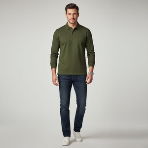 Camisa Clásica Verde Oliva de Manga Corta, Transpirable, 100% Algodón de Alta Calidad, Tejido Piqué, Estilo Casual Elegante para Otoño e Invierno - Product Image 5