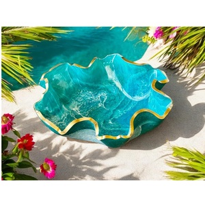 Cuenco de resina hecho a mano personalizado de diseño único para joyería de aperitivos de frutas o uso decorativo disponible a precio de fábrica - Product Image 1