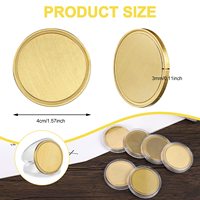 Pièces vierges modernes en alliage de zinc plaqué pour gravure laser, pièces commémoratives de voyage, 40 mm, pour boîtes et projets DIY