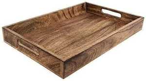 Plateau de service de cuisine en bois personnalisé Plateau à dessert décoratif en bois de noyer de qualité supérieure disponible à l'usine - Product Image 2