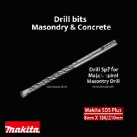 Broca para Mampostería Makita SDS Plus de 2 Espirales, 8 mm x 150/210 mm