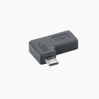Conector Micro USB 2,0, Micro USB macho a USB C hembra, adaptador de conector en ángulo de 90 grados para carga o transferencia de datos
