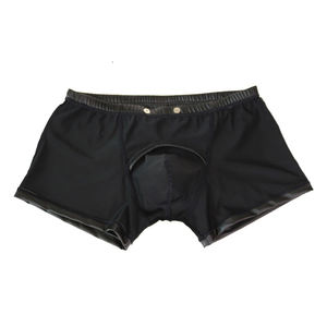 Customized 2025 Top Quality <b>Leather</b> <b>Men</b> <b>Shorts</b> <b>Leather</b> Sexy Boxer <b>Shorts</b> Club wear Genuine <b>Leather</b> <b>Shorts</b> - Product Image 3